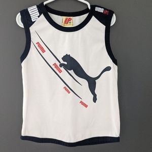 Puma white athletic sleeveless tank top